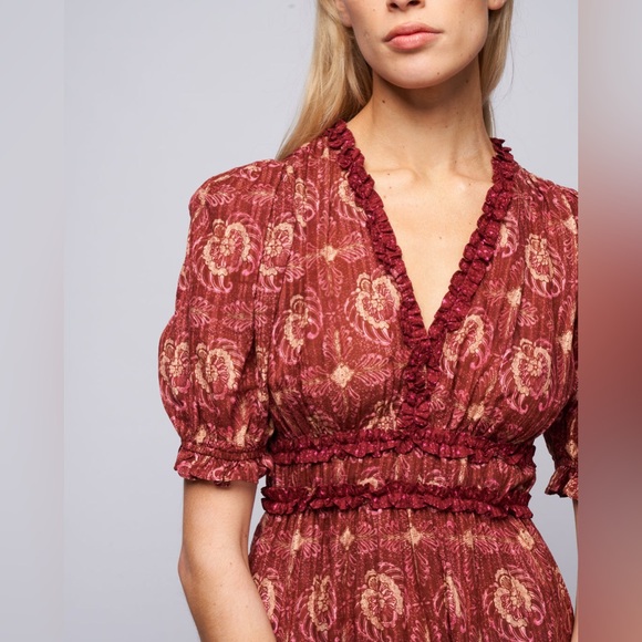 Ulla Johnson Elli Dress Amaranthus Size 8 – Floor Sample, Paper Tag Only - Picture 6 of 13